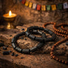 Natural Raw Black Tourmaline Bracelet — Stone of Protection & Grounding - Buddha Tibet xd00201
