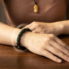 Natural Raw Black Tourmaline Bracelet — Stone of Protection & Grounding - Buddha Tibet xd00201