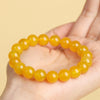 Natural Yellow Agate Bracelet - Golden Tone, Everyday Wear - Collector Grade 6mm Single LoopBuddha Tibet