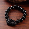 Obsidian Bracelet - Pixiu Bracelet for Wealth - Buddha Tibet xd00074