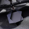 Obsidian Necklace - Merkaba Pendant Talisman - Buddha Tibet xd00009