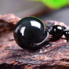 Obsidian Necklace - Rainbow Obsidian - Buddha Tibet xd00041