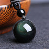 Obsidian Necklace - Rainbow Obsidian - Buddha Tibet xd00041