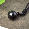 Obsidian Necklace - Rainbow Obsidian - Buddha Tibet xd00041