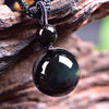 Obsidian Necklace - Rainbow Obsidian - Buddha Tibet xd00041