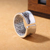 Om Mani Padme Hum & Heart Sutra Ring — Two Teachings, One Hand - Buddha Tibet xd00103