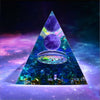 Orgone Pyramid - Amethyst OM Symbol - Buddha Tibet xd00029