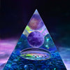 Orgone Pyramid - Amethyst OM Symbol - Buddha Tibet xd00029
