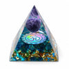 Orgone Pyramid - Amethyst OM Symbol Buddha Tibet