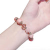 Peach Blossom Starry Sky Pink Crystal Bracelet — Romance & Love Luck Charm for Women Buddha Tibet