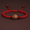 Peachwood Chinese Zodiac Bracelet — Red String Good Luck Charm for Your Sign - DogBuddha Tibet