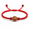 Peachwood Chinese Zodiac Bracelet — Red String Good Luck Charm for Your Sign Buddha Tibet