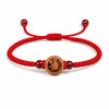 Peachwood Chinese Zodiac Bracelet — Red String Good Luck Charm for Your Sign Buddha Tibet