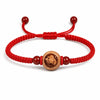 Peachwood Chinese Zodiac Bracelet — Red String Good Luck Charm for Your Sign Buddha Tibet