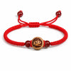 Peachwood Chinese Zodiac Bracelet — Red String Good Luck Charm for Your Sign Buddha Tibet