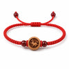 Peachwood Chinese Zodiac Bracelet — Red String Good Luck Charm for Your Sign Buddha Tibet