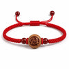Peachwood Chinese Zodiac Bracelet — Red String Good Luck Charm for Your Sign Buddha Tibet