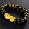 Pixu Bracelet - Color Changing Pixiu & Obsidian - Buddha Tibet xd00027