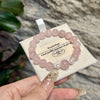Pink Crystal Peach Blossom Bracelet — Chinese-Style Charm Strand for Love & Good Fortune Buddha Tibet