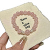Pink Crystal Peach Blossom Bracelet — Chinese-Style Charm Strand for Love & Good Fortune Buddha Tibet