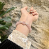Pink Crystal Peach Blossom Bracelet — Chinese-Style Charm Strand for Love & Good Fortune Buddha Tibet