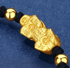 Pixiu Bracelet - Feng Shui Wealth Bracelet with Red & Black Cord for Luck & Prosperity - Buddha Tibet xd00047