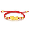 Pixiu Bracelet - Feng Shui Wealth Bracelet with Red & Black Cord for Luck & Prosperity - Buddha Tibet xd00047