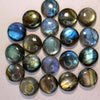 Polished Labradorite Cabochon — Three Loose Stone Shapes - Leaf (Undrilled)Buddha Tibet