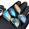 Polished Labradorite Cabochon — Three Loose Stone Shapes Buddha Tibet
