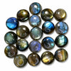 Polished Labradorite Cabochon — Three Loose Stone Shapes Buddha Tibet