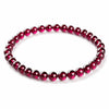 Purple-Red Garnet Bead Bracelet — Fine Beads for Stacking Buddha Tibet