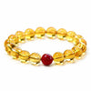 Putuo Mountain Citrine Luck Bracelet — Natural Crystal With Jade & Cinnabar Bead Options Buddha Tibet