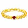 Putuo Mountain Citrine Luck Bracelet — Natural Crystal With Jade & Cinnabar Bead Options Buddha Tibet