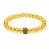 Putuo Mountain Citrine Luck Bracelet — Natural Crystal With Jade & Cinnabar Bead Options Buddha Tibet