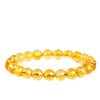 Putuo Mountain Citrine Luck Bracelet — Natural Crystal With Jade & Cinnabar Bead Options - Plain Citrine4mmBuddha Tibet