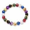 Rainbow Resin Yoga Bracelet — 8mm Chakra Beads for Daily Wear Buddha Tibet