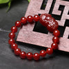 Red Agate Pixiu Bracelet — Feng Shui Wealth Keeper & Fortune Protector - Buddha Tibet xd00104