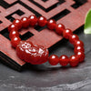 Red Agate Pixiu Bracelet — Feng Shui Wealth Keeper & Fortune Protector - Buddha Tibet xd00104