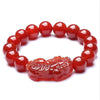 Red Agate Pixiu Bracelet — Feng Shui Wealth Keeper & Fortune Protector - Buddha Tibet xd00104