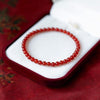 Red Agate Plain Bead Bracelet — The Clean Red Circle, Nothing Added - 3mm Plain Beads14cmBuddha Tibet