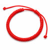 Red Rope Lucky Bracelet — Handwoven Flat Knot & Vajra Knot Cord for Luck & Protection - Red — Vajra KnotBuddha Tibet