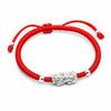 Red String Bracelet - Silver Pixiu for Wealth