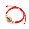 Red String Peace Buckle Bracelet — Hand-Braided Everyday Protection Buddha Tibet