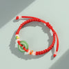 Red String Peace Buckle Bracelet — Hand-Braided Everyday Protection - Premium - Deep GreenBuddha Tibet