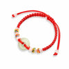Red String Peace Buckle Bracelet — Hand-Braided Everyday Protection Buddha Tibet