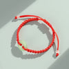 Red String Peace Buckle Bracelet — Hand-Braided Everyday Protection - Standard - Light GreenBuddha Tibet