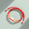 Red String Peace Buckle Bracelet — Hand-Braided Everyday Protection - Standard - WhiteBuddha Tibet