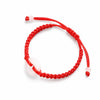 Red String Peace Buckle Bracelet — Hand-Braided Everyday Protection Buddha Tibet