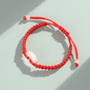 Red String Peace Buckle Bracelet — Hand-Braided Everyday Protection - Standard - WhiteBuddha Tibet