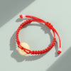 Red String Peace Buckle Bracelet — Hand-Braided Everyday Protection - Standard - YellowBuddha Tibet